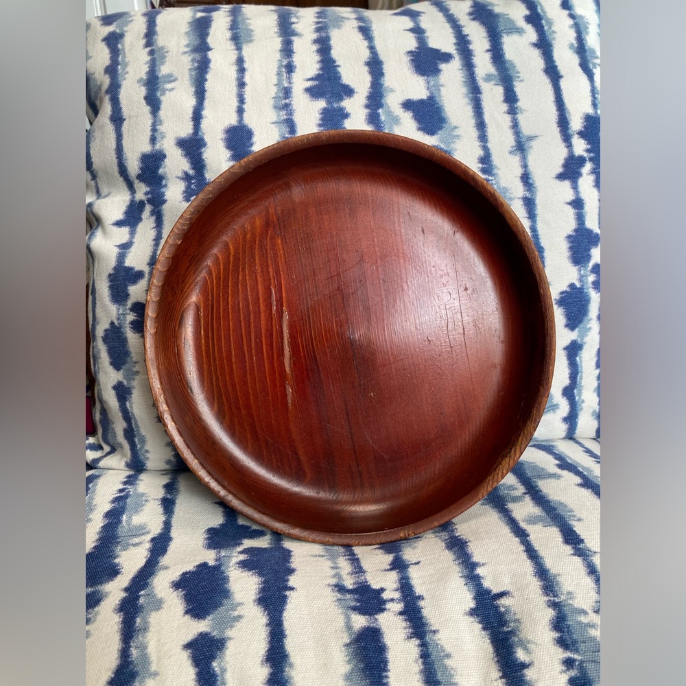 Vintage Tray California Redwood Muir Woods Label Wooden Serveware Wood Dish Bowl